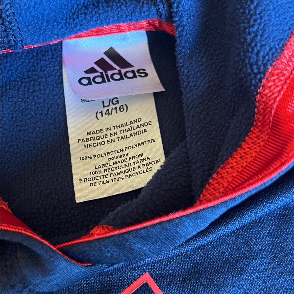 Adidas Boys Navy Blue Sweatshirt Size Large - Picture 3 of 6